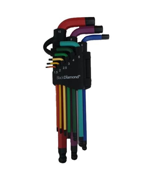 BALL POINT HEX KEY SET 1.5~10MM 9 SIZES BLACK DIAMOND TOOLS MISCELLANEOUS