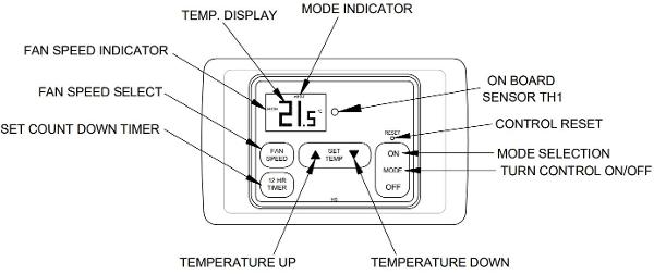 HANWEST WALL CONTROL WCS-201HS NO ZONE AIR CONDITIONING HANWEST CONTROLS