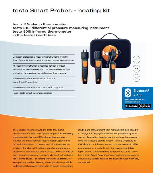 TESTO SMART PROBES HEATING SET - GEN 2 TESTO EQUIPMENT REFRIGERATION